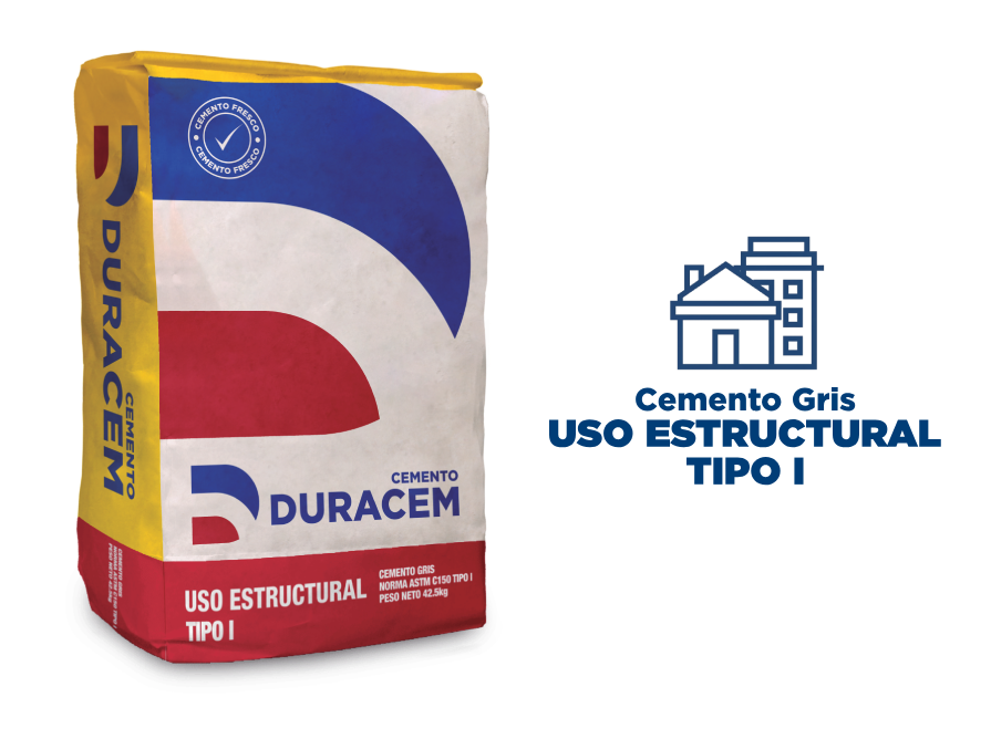 Saco de Cemento Duracem uso estructural tipo I